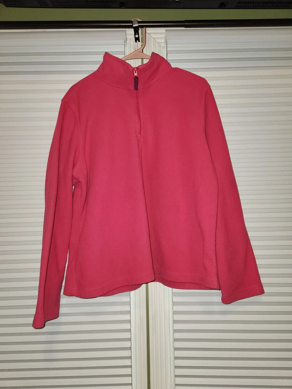 Faded Glory Raspberry Pink Half-Zip Turtleneck Sweater